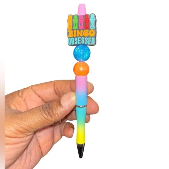Colorful Bingo Obsessed Custom Pen - Picture 1 of 1